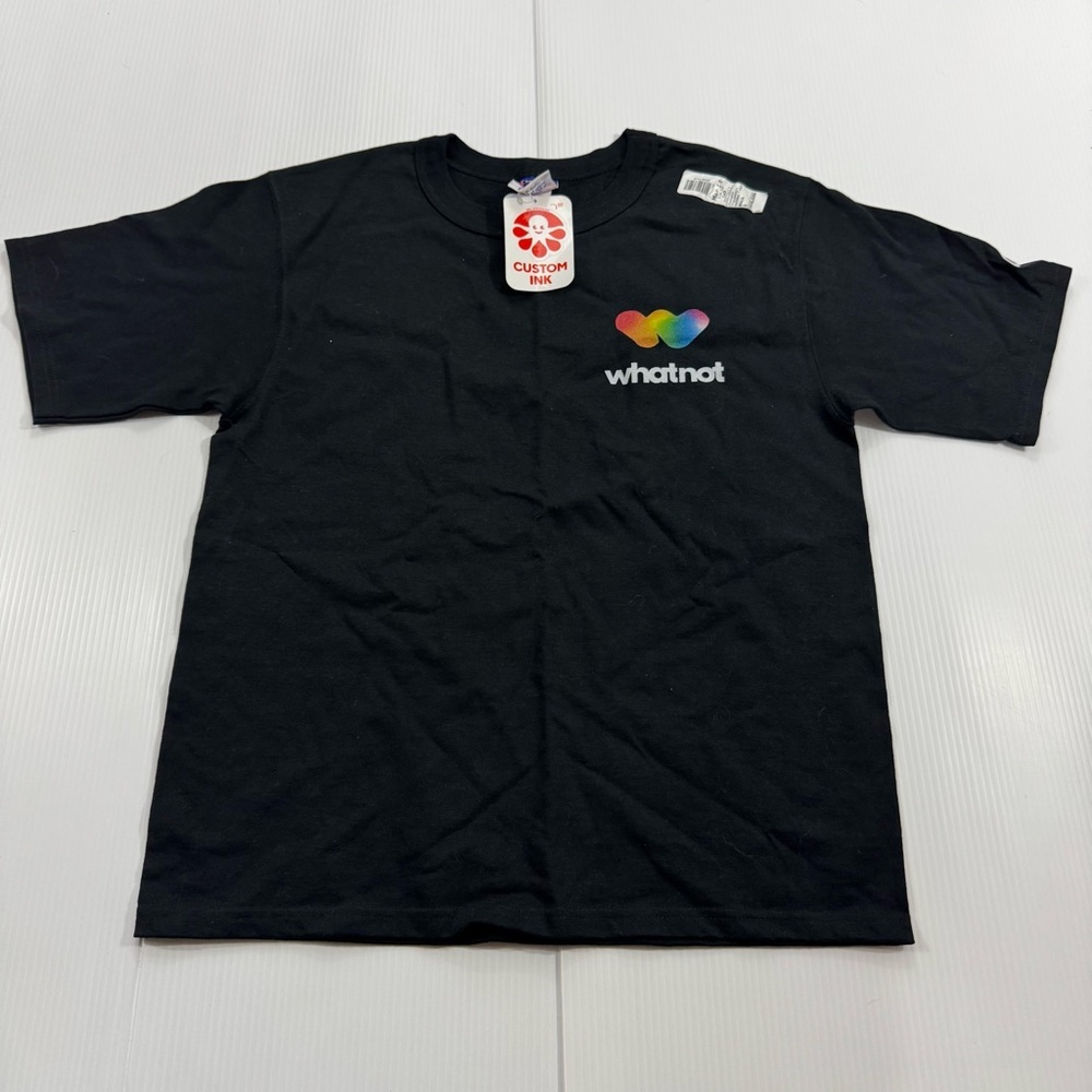 544. NWT Champion Brand Black Short Sleeve “Whatnot” Tee (S)